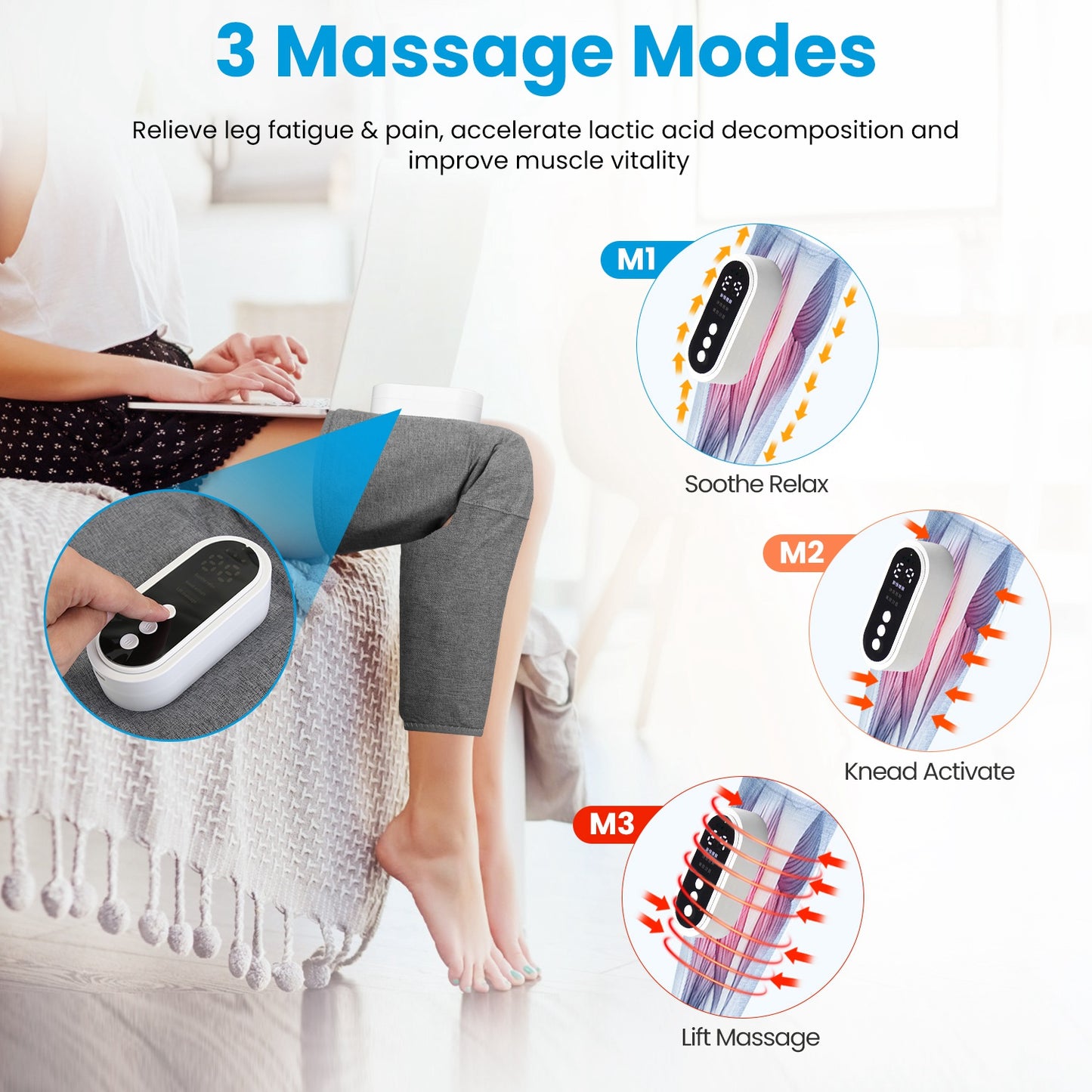 Leg Massager Thigh Knee Calf Massager