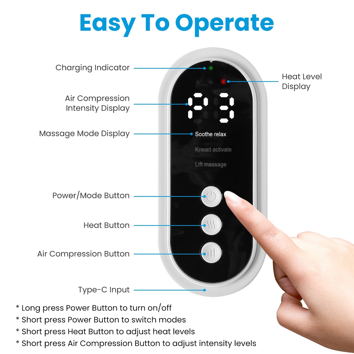 Leg Massager Thigh Knee Calf Massager