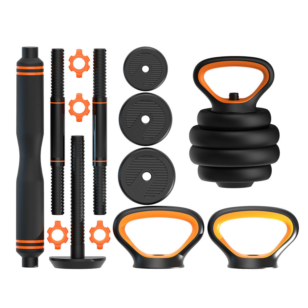 3-in-1 Adjustable Dumbbell, Kettlebell & Barbell Set – Full Body Home Gym System
